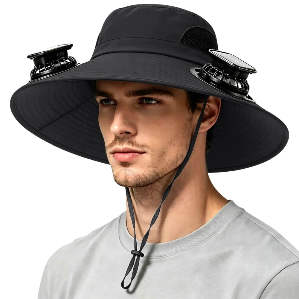 Renewable Energy Fan - Mens Quick Dry Bucket Hat Large