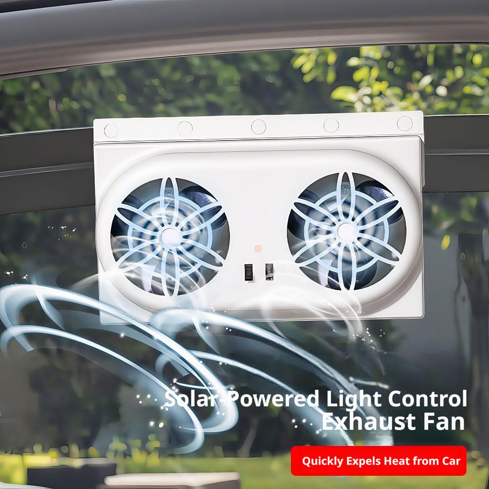 Dual Fan Solar Car Cooler Vent - Renewable Energy Fan avaliação e preço