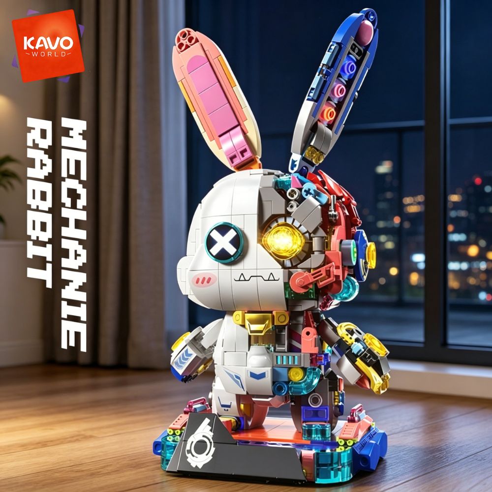 KAVOWORLD 1377PCS Robot Rabbit - Renewable Energy Certificates avaliação e preço