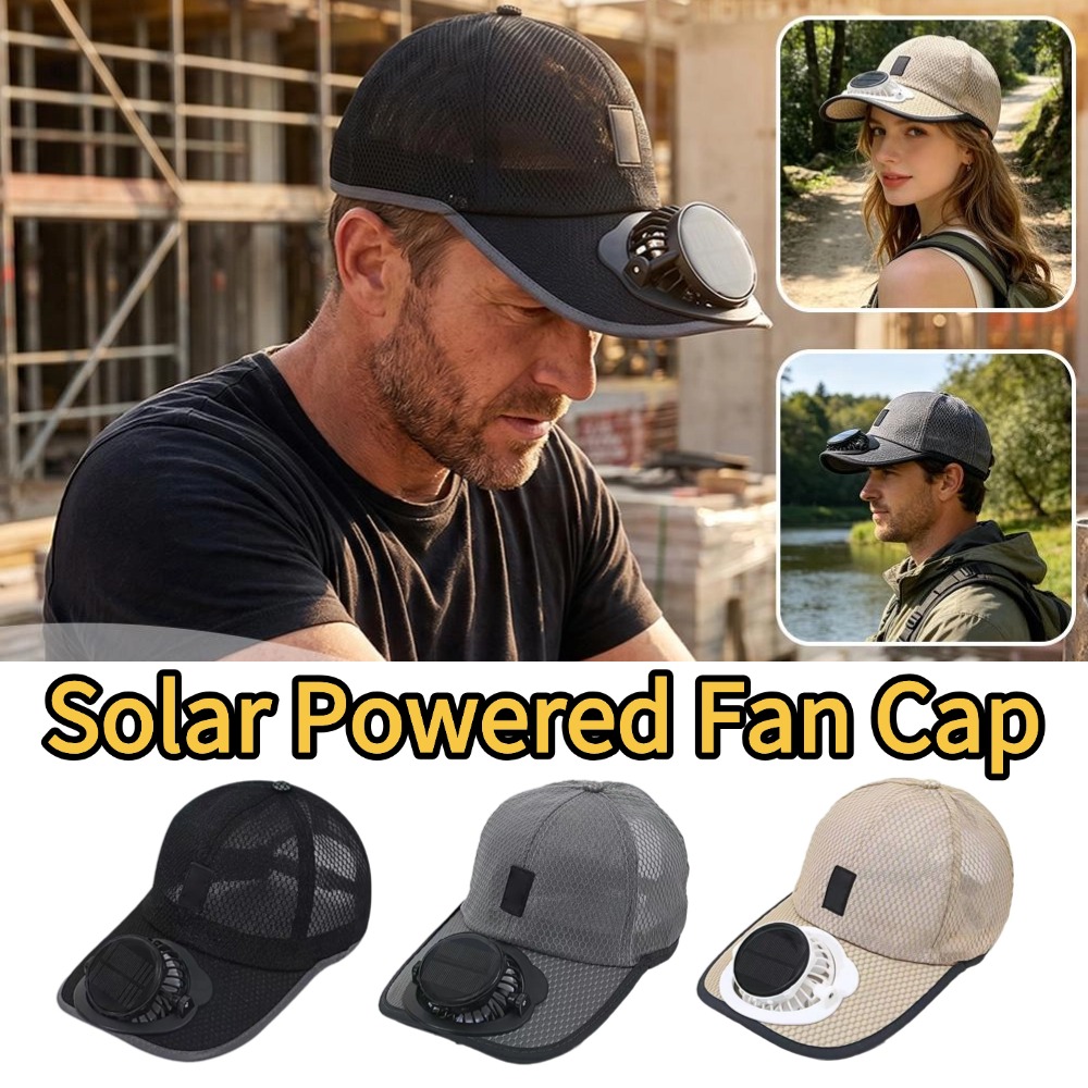 Unisex Solar Powered Fan Cap F - Renewable Energy Fan avaliação e preço