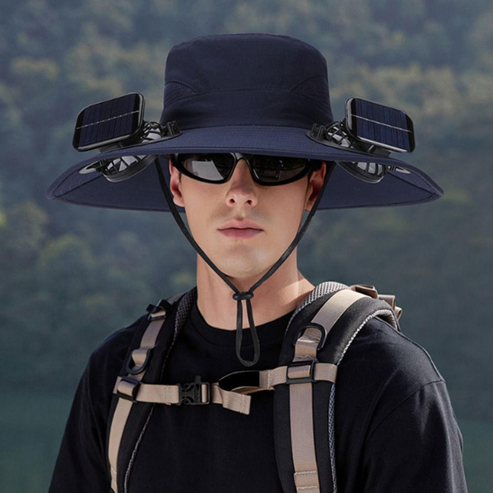 Creative Anti UV Solar Fan Hat - Renewable Energy Fan avaliação e preço
