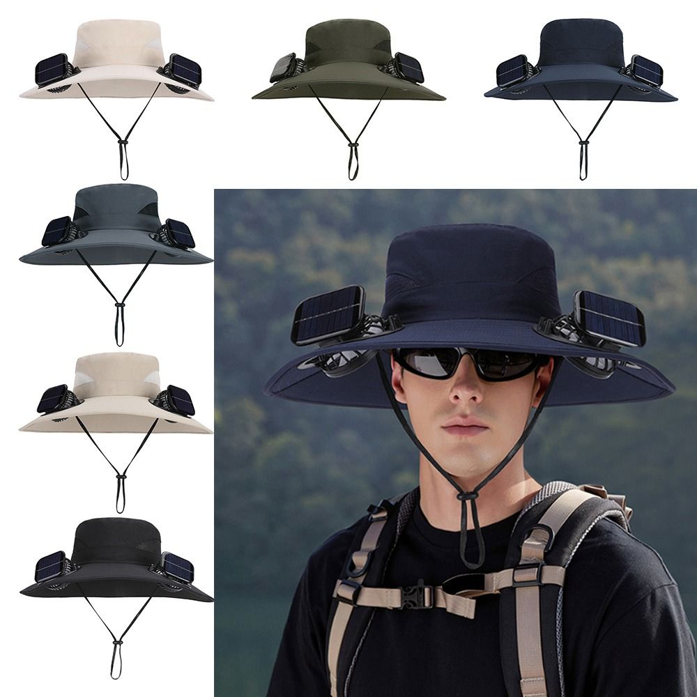 Creative Anti UV Solar Fan Hat - Renewable Energy Fan avaliação e preço
