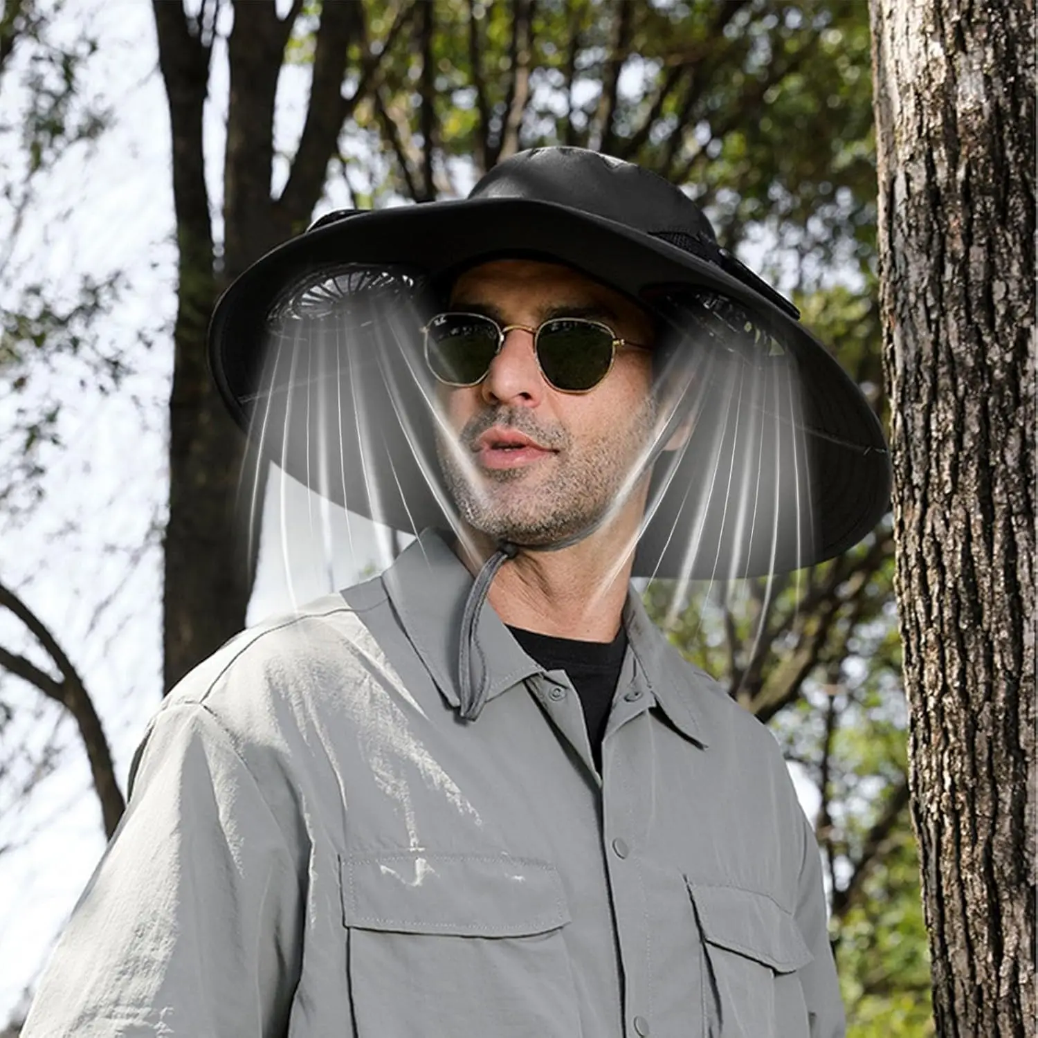 Solar Charging Umbrella Hat wi - Renewable Energy Fan avaliação e preço