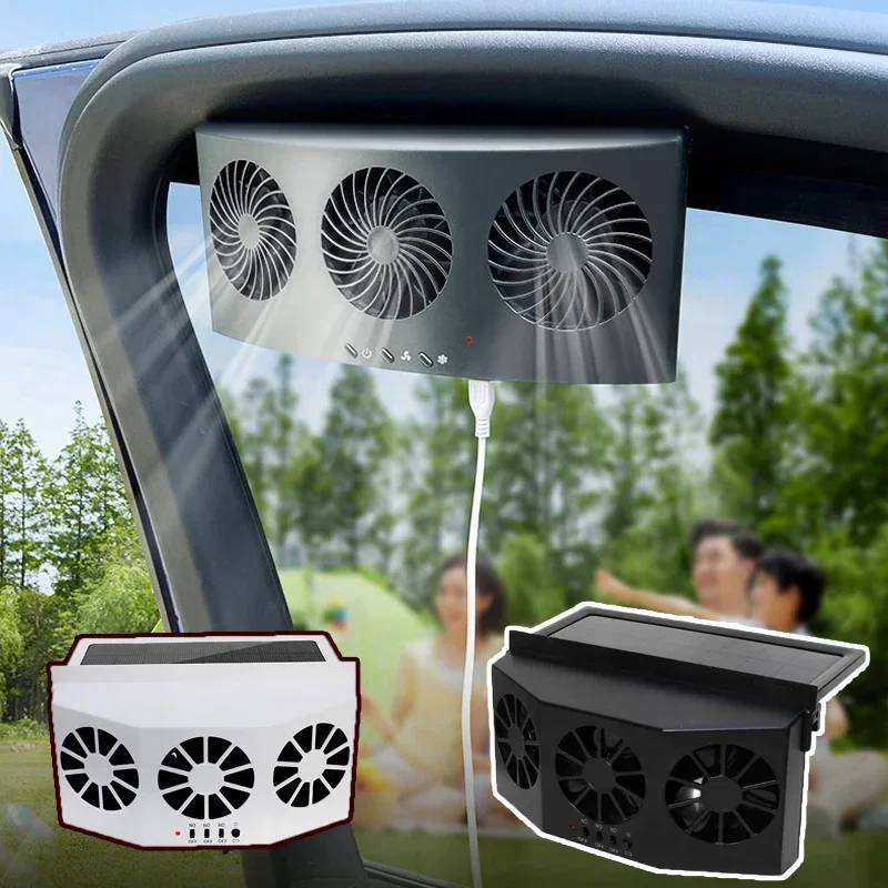 USB Solar Rechargeable Car Exh - Renewable Energy Fan avaliação e preço