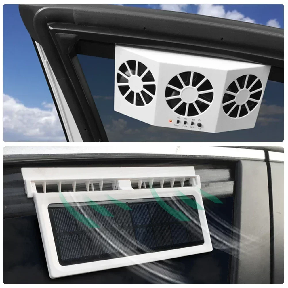 USB Solar Rechargeable Car Exh - Renewable Energy Fan avaliação e preço