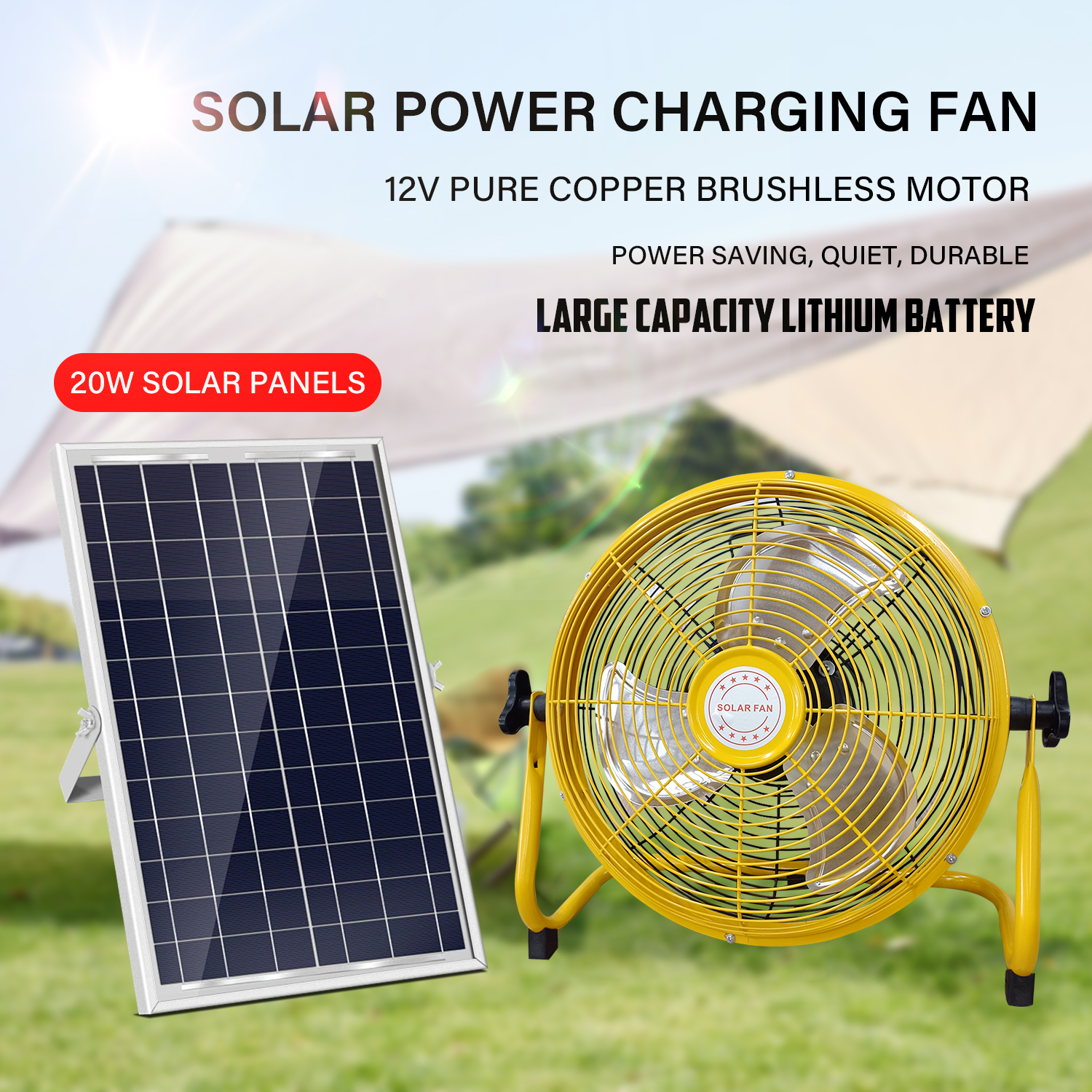 14 Inch Portable Rechargeable  - Renewable Energy Fan avaliação e preço