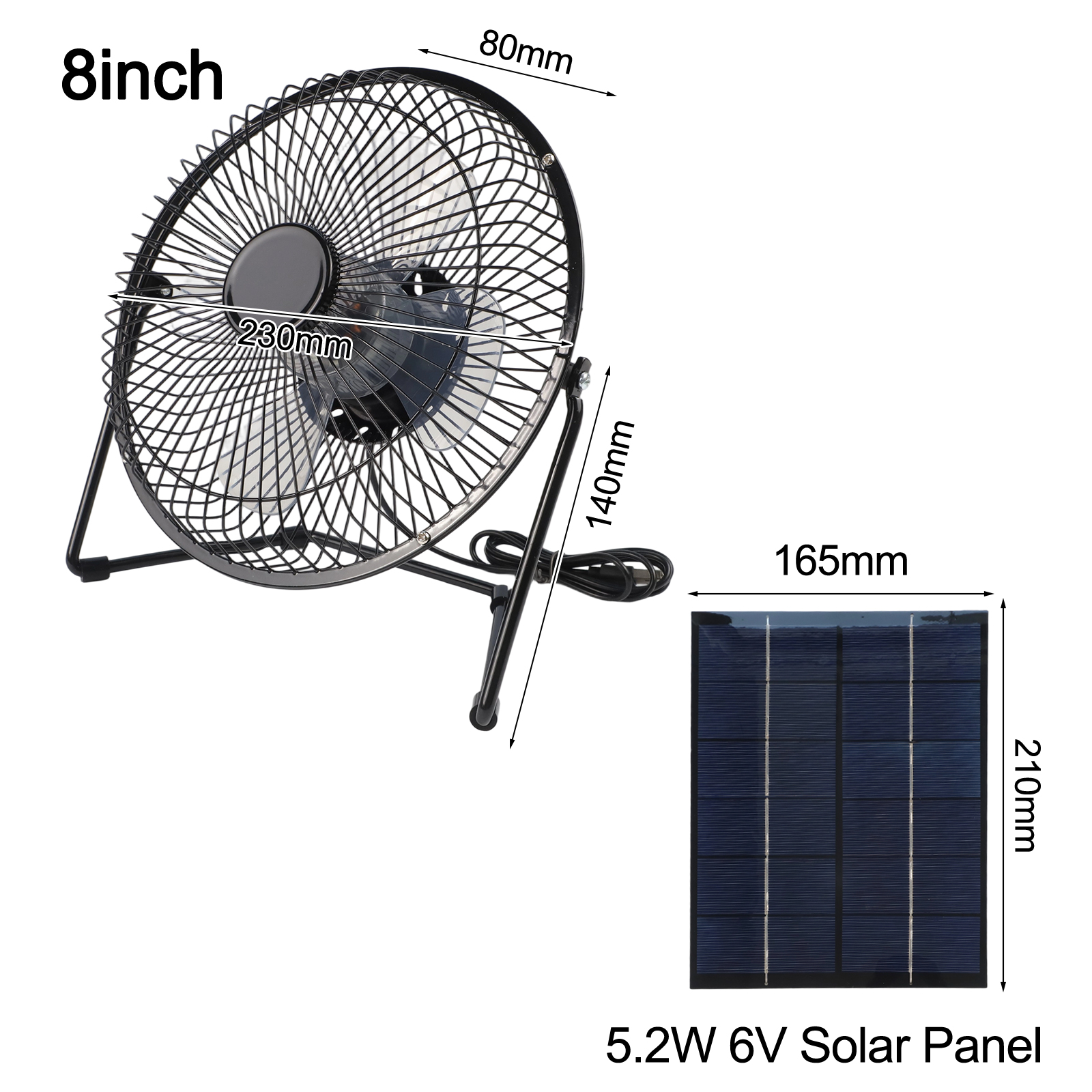 Solar Panel Fan Kit 5 2W with  - Renewable Energy Fan avaliação e preço