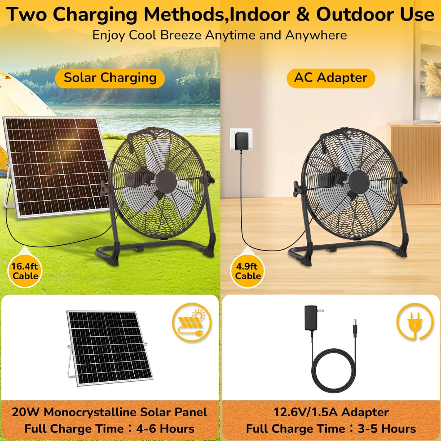 12inch Portable Solar Floor Fa - Renewable Energy Fan avaliação e preço