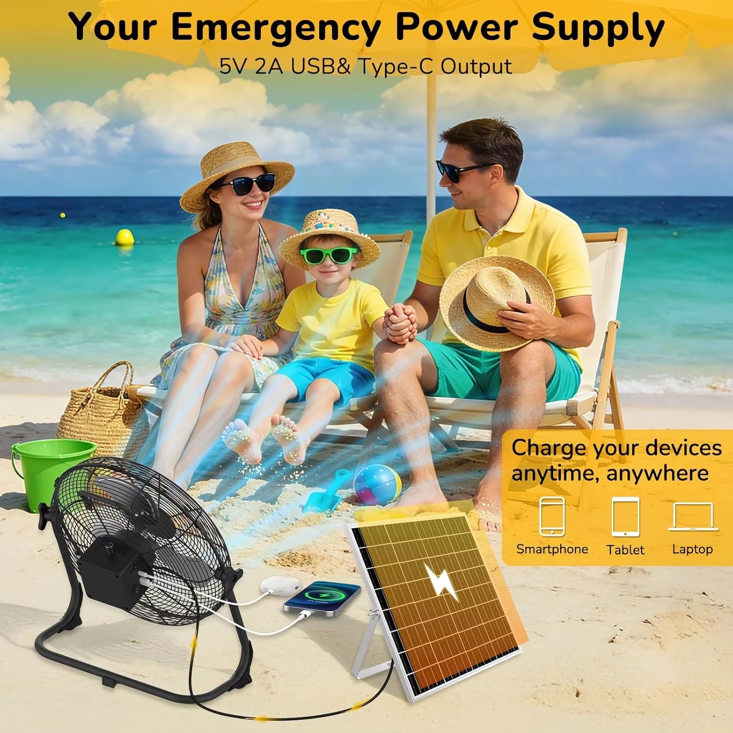 12inch Portable Solar Floor Fa - Renewable Energy Fan avaliação e preço